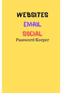 Yellow Password Notebook 60 Pages - 5x8 inches