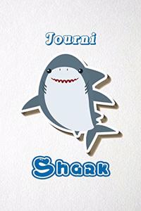 Journi Shark A5 Lined Notebook 110 Pages: Funny Blank Journal For Family Baby Shark Birthday Sea Ocean Animal Relative First Last Name. Unique Student Teacher Scrapbook/ Composition Great Fo