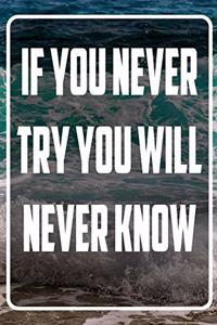 If you never try you will never know
