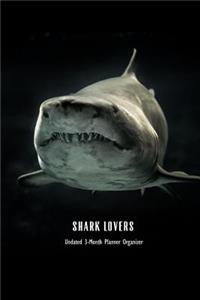 Shark Lovers Undated 3-Month Planner Organizer