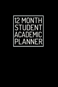 12 Month Student Academic Planner