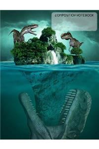 Dinosaur Island Graph Paper Composition Notebook
