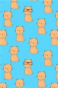 Journal Notebook For Cat Lovers Orange Cats On Blue