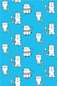 Bullet Journal Notebook for Cat Lovers Sketchy Cats Pattern 2