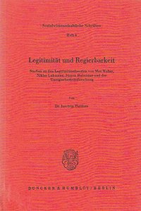 Legitimitat Und Regierbarkeit