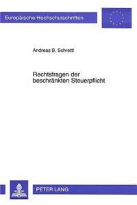 Rechtsfragen Der Beschraenkten Steuerpflicht