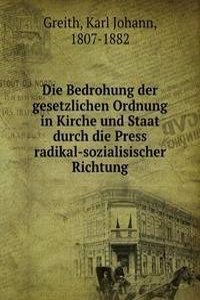 Die Bedrohung der gesetzlichen Ordnung in Kirche und Staat durch die Press radikal-sozialisischer Richtung