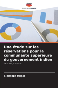 étude sur les réservations pour la communauté supérieure du gouvernement indien