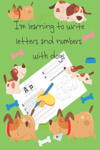 I'm learning to write letters and numbers with dogs