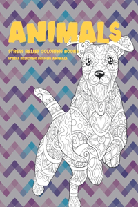 Stress Relief Coloring Books - Animals - Stress Relieving Designs Animals