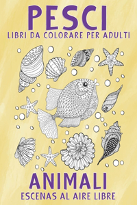 Libri da colorare per adulti - Escenas al aire libre - Animali - Pesci