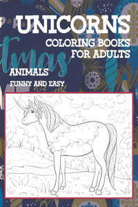 Coloring Books for Adults Funny and Easy - Animals - Unicorns