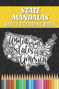 State Mandalas Adult Coloring Book