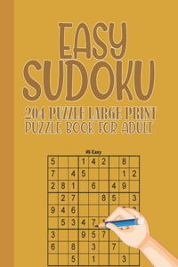 Easy Sudoku puzzle book for adults