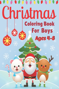 Christmas Coloring Book For Boys Ages 4-8