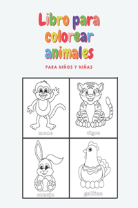 Libro para Colorear Animales para niños y niñas