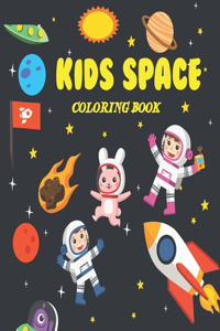 Kids Space Coloring Book: Fun Outer Space Coloring Pages With Planets, Stars, Astronauts, Space Ships and More! - Activity Coloring Book for Kids and Toddlers