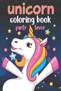 Unicorn Coloring Book Party Favor