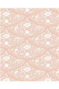 Peach Vintage Asian Design School Composition Book
