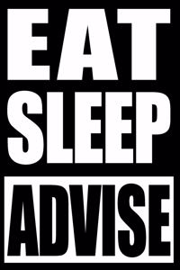 Eat Sleep Advise - Gift Notebook for an Advisor, Blank Lined Journal