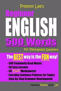 Preston Lee's Beginner English 500 Words For Vietnamese Speakers