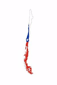 The Flag of Chile Overlaid on The Map of the Nation Journal