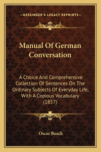 Manual of German Conversation