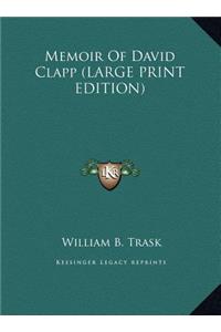 Memoir of David Clapp