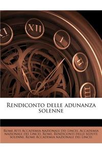 Rendiconto Delle Adunanza Solenne