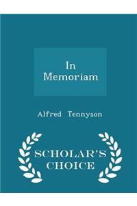 In Memoriam - Scholar's Choice Edition