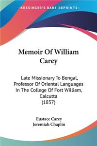 Memoir Of William Carey