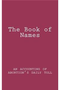 Book of Names: an accounting of what might have been