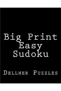 Big Print Easy Sudoku