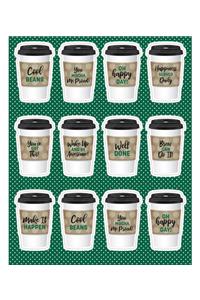 Industrial Cafe To-Go Cups Motivational Stickers