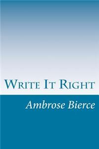 Write It Right