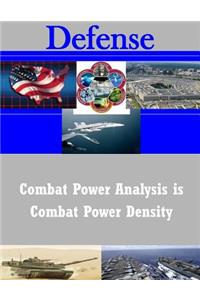 Combat Power Analysis is Combat Power Density