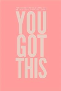 Food and Exercise Journal 2016 Weekly Food & Workout Diary