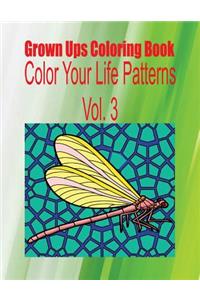 Grown Ups Coloring Book Color Your Life Patterns Vol. 3 Mandalas