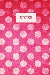 Journal Hot Pink Polka Dots Design Pattern