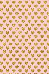 Gold Glitter Hearts Notebook 8*10