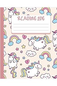 Reading Log, Cute Unicorn Cover: Volume 8 (Book Read Journal)