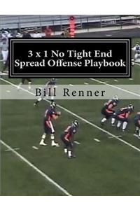 3 x 1 No Tight End Spread Offense Playbook