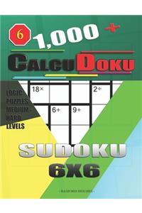 1,000 + Calcudoku sudoku 6x6