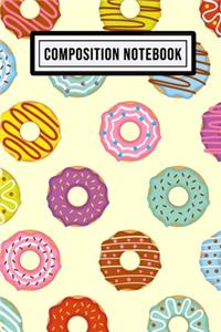 Donut Wide Ruled Composition Notebook