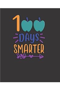 100 Days Smarter yellow, teal, blue, and purple colored design