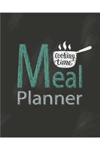 Meal Planner: Chalkboard Style 1 Year Weekly Meal Planner & Grocery List - Breakfast, Lunch & Dinner Food Calendar Diary (52 Weeks)