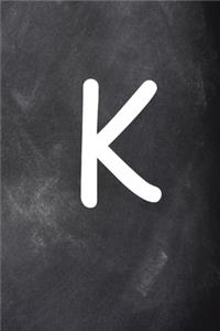 2020 Weekly Planner Monogram K Personalized K Chalkboard 134 Pages