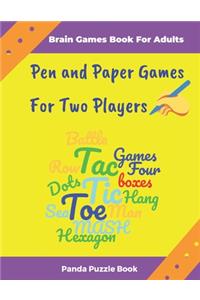 Brain Games Book For Adults - Pen and Paper Games For Two Players