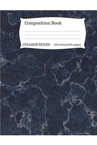 Dark Marble Composition Notebook