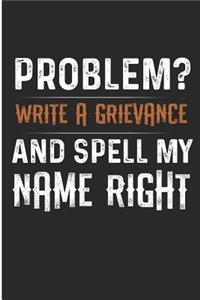Problem? Write a Grievance and Spell My Name Right